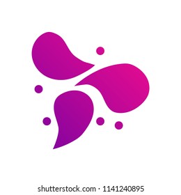Vector Illustration of Color Paint Splashes