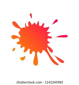 Vector Illustration of Color Paint Splashes