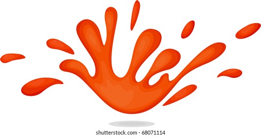 Vector illustration of color paint splashes.