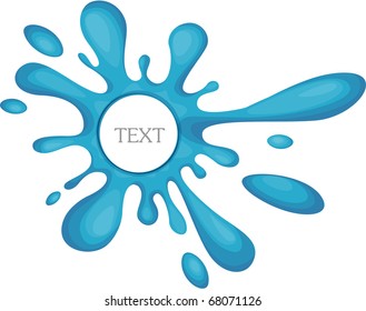 Vector illustration of color paint splashes.