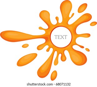 Vector illustration of color paint splashes.