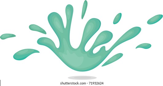 Vector illustration of color paint splashes.