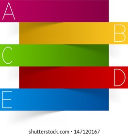 Vector illustration of color paper infographics template design. Eps10