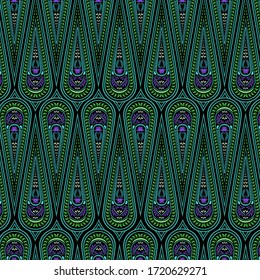 Ilustración vectorial color fondo transparente para impresión en tela con colores brillantes de motivos árabes y africanos