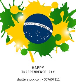 Vector illustration of a color Theme for Independence Day of Brazil.