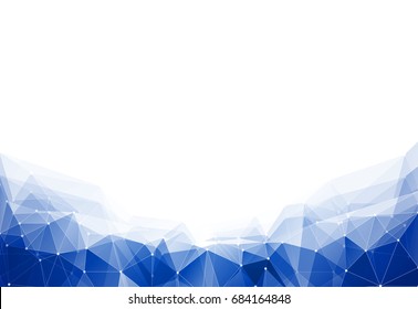 Vector illustration of color triangle geometric pattern backround with lines and dots