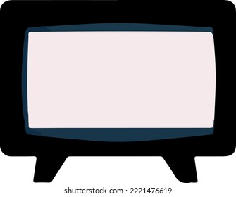 Vektorgrafik-Farbfernseher einzeln auf weißem Hintergrund. Flachdesign