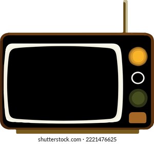 Vector illustration color tv isolated on white background. Flat Design