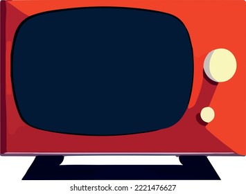 Tv de color de ilustración vectorial aislada en fondo blanco. Diseño plano