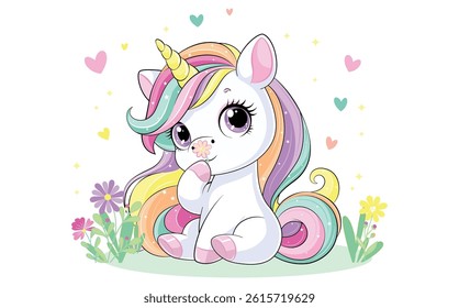 Vector illustration, color unicorn. Design to print on shirt, Templates for celebration, ads, branding, banner, cover, label, poster, sales