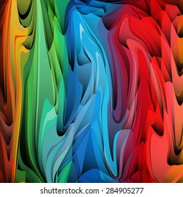Vector illustration of color wavy background 3d. Eps10.