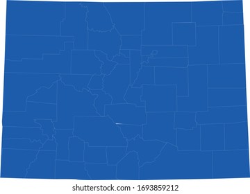 Vektorillustration-Abbildung von Colorado-Landkarte