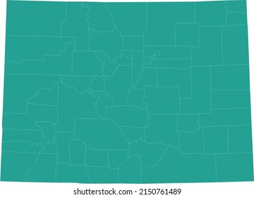 Ilustración vectorial del mapa de Colorado