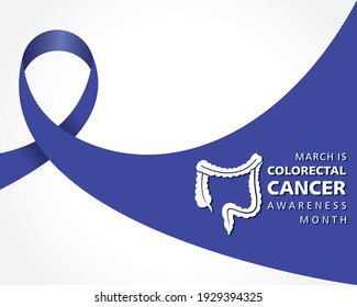 Vector illustration of Colorectal Cancer Awareness Month observed in March Every Year