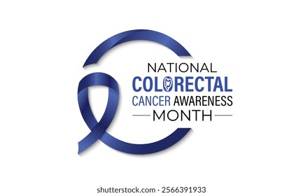 A vector illustration of Colorectal Cancer Awareness Month, observed every March. Design for banner, cards, prints, social media, poster, flyer and background design template.