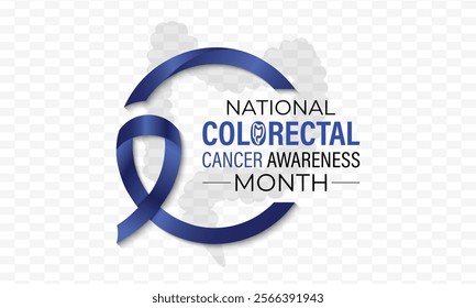 A vector illustration of Colorectal Cancer Awareness Month, observed every March. Design for banner, cards, prints, social media, poster, flyer and background design template.