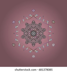 Vector illustration. A colored background with snowflakes. Vector christmas abstract colorful background with cute snowflake.