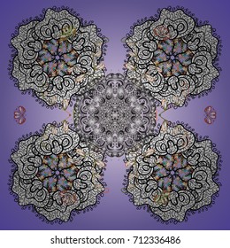 Vector illustration. A colored background with snowflakes. Vector christmas abstract colorful background with cute snowflake.