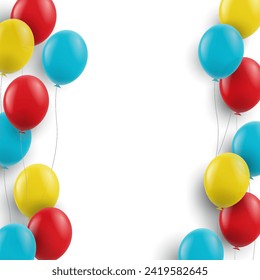 Vector illustration. Colored balloons on a white background.
