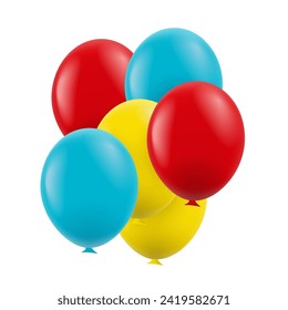 Vector illustration. Colored balloons on a white background.
