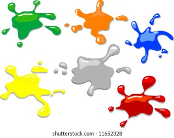 Vector illustration of colored blots