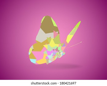Vektorgrafik des farbigen Schmetterlings