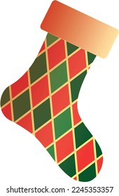 Vector illustration of Colored Christmas socks