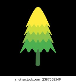 vector illustration of a colored Christmas tree, the design can be edited again