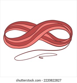 Vector illustration colored in doodle style. Yarn for knitting.