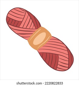 Ilustración vectorial coloreada en hilados de hilado de broche para tejer