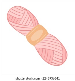 Vector illustration colored in doodle style. Yarn for knitting