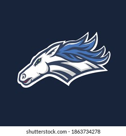 Vector illustration of a colored horse head, perfect for a logo.