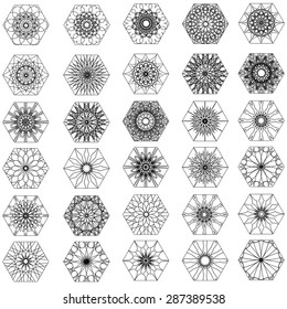 Vector illustration of colored oriental ornament