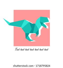 Vector illustration of colored origami