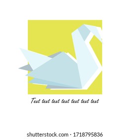 Vector illustration of colored origami