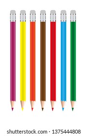 Vector illustration of colored pencils
