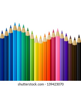 Vector Illustration of Colored Pencils