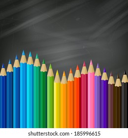 Vector Illustration of Colored Pencils