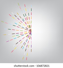 vector illustration of colored pencils background