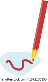 Vektorgrafik von farbigen Bleistiften, die Linien herstellen