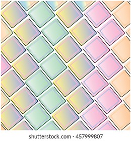 Vector illustration of colored square pattern. Design colored tiles.