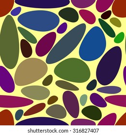 Vector illustration of colored stones seamless pattern background.