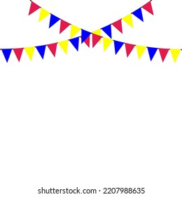 
vector illustration of colored streamers on a white background for a party, holiday or carnival