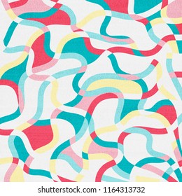 Vector illustration of colorful abstract background with curve shape and wave design. Modern graphic backdrop.