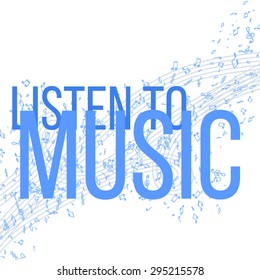 Vector illustration of a colorful abstract background with music notes
