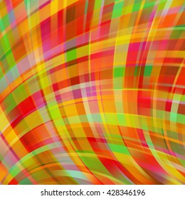 Vector illustration of colorful abstract background with blurred light curved lines. Vector geometric illustration.