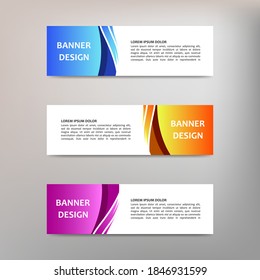 Vector illustration colorful abstract design banner template