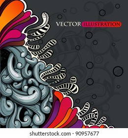 vector illustration with colorful abstract  elements