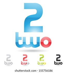 vector illustration of colorful and abstract icons for no two