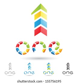 ilustração vetorial de ícones coloridos e abstratos para ninguém